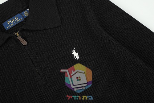 סוודר Polo Ralph Lauren וופל עם צווארון פולו ורוכסן, שישה גוונים 14