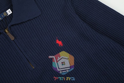 סוודר Polo Ralph Lauren וופל עם צווארון פולו ורוכסן, שישה גוונים 32