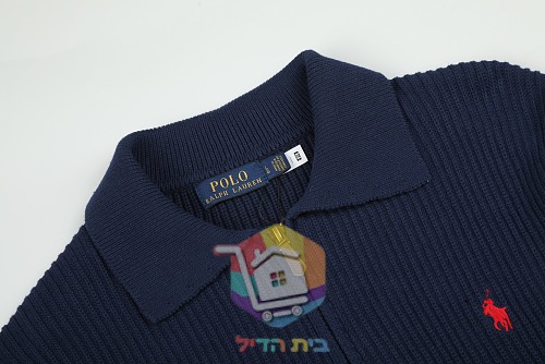 סוודר Polo Ralph Lauren וופל עם צווארון פולו ורוכסן, שישה גוונים 34