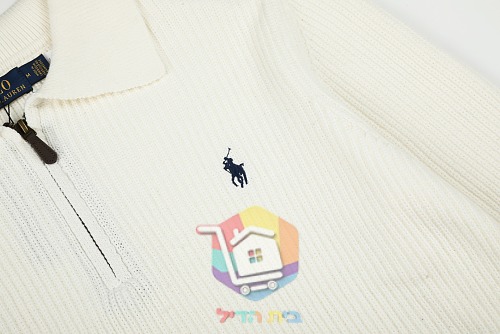 סוודר Polo Ralph Lauren וופל עם צווארון פולו ורוכסן, שישה גוונים 37