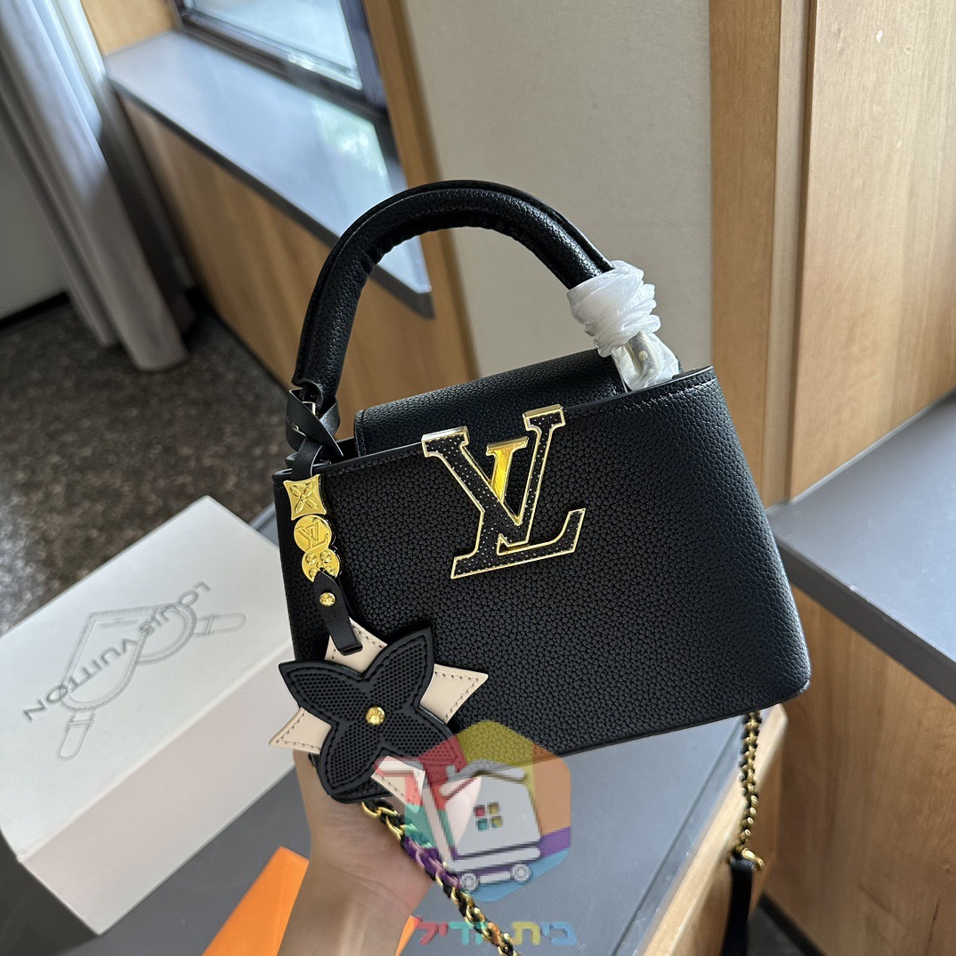 Louis Vuitton Capucines mit Blumenanhänger und Kette, Mini oder BB, fünf Farben