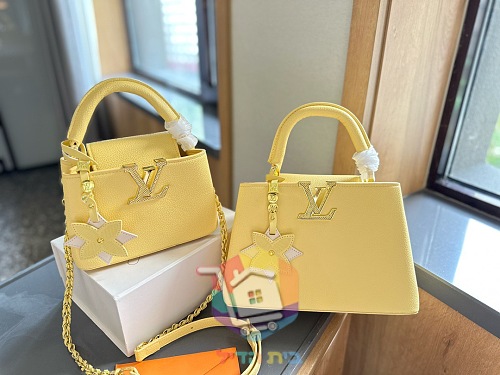 תיק Louis Vuitton Capucines עם תליון פרח ושרשרת, Mini או BB, חמישה צבעים, תמונה 10