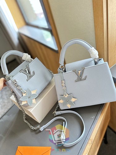 תיק Louis Vuitton Capucines עם תליון פרח ושרשרת, Mini או BB, חמישה צבעים, תמונה 19