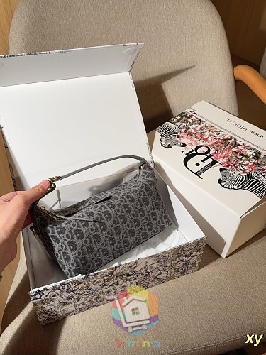 Schultertasche Dior mit Monogramm in Blau 15