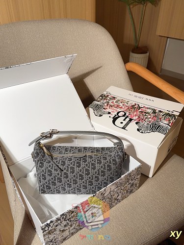 Schultertasche Dior mit Monogramm in Blau 16