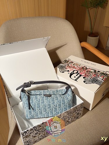 Schultertasche Dior mit Monogramm in Blau 19