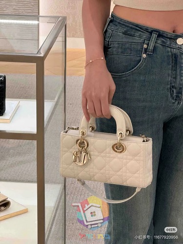 Gesteppte Dior Tasche mit Henkel und zwei Riemen 11