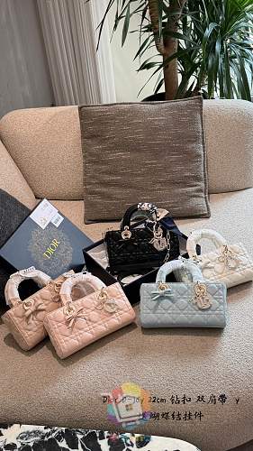 Gesteppte Dior Tasche mit Henkel und zwei Riemen 18