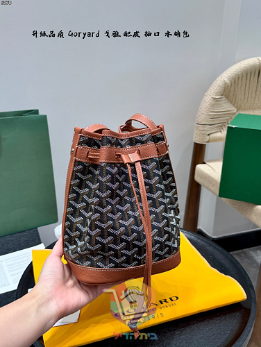 Goyard Beuteltasche mit Chevron-Print und Kordelzug 16