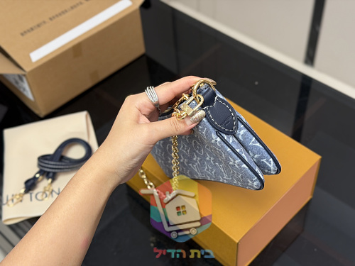 תיק Louis Vuitton בקנבס ג׳ינס, 20 ס"מ 4