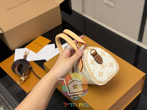 תיק Louis Vuitton Nano Speedy בקנבס Monogram Dune 4