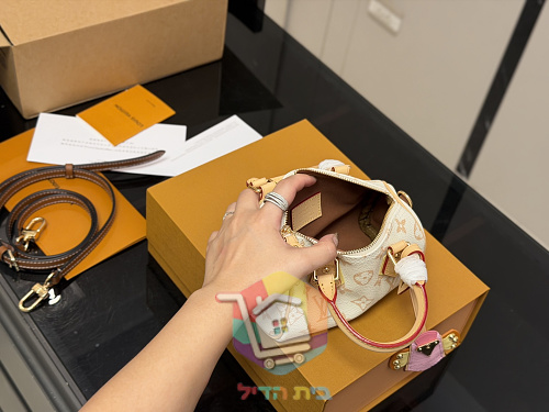תיק Louis Vuitton Nano Speedy בקנבס Monogram Dune 6