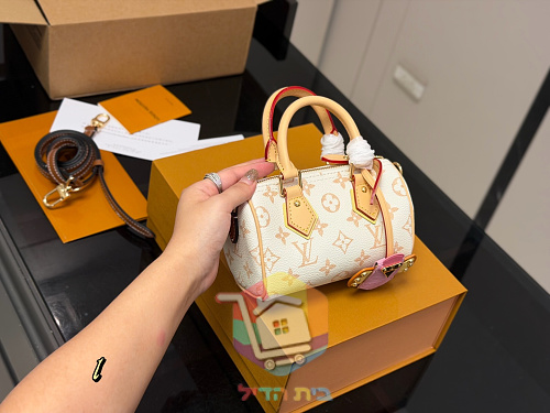 תיק Louis Vuitton Nano Speedy בקנבס Monogram Dune 8