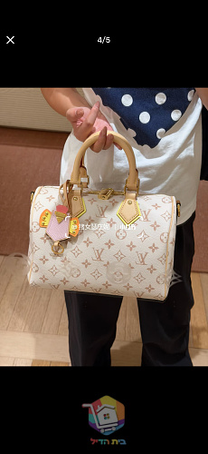 תיק Louis Vuitton Speedy בקנבס בהיר, 25 ס"מ 1