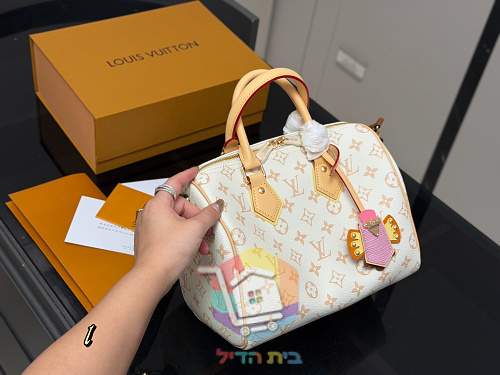 תיק Louis Vuitton Speedy בקנבס בהיר, 25 ס"מ 14