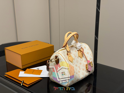 תיק Louis Vuitton Speedy בקנבס בהיר, 25 ס"מ 15