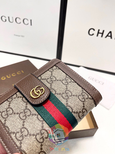 ארנק Gucci בבד מונוגרם עם פס אדום־ירוק 5