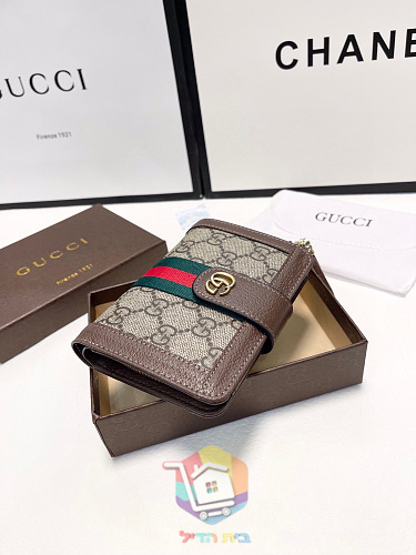 ארנק Gucci בבד מונוגרם עם פס אדום־ירוק 6