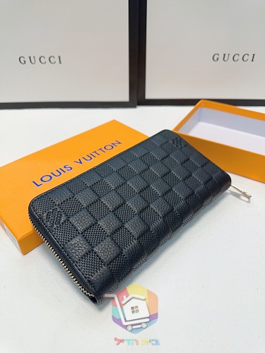 ארנק Louis Vuitton מעור מוטבע עם רוכסן 2