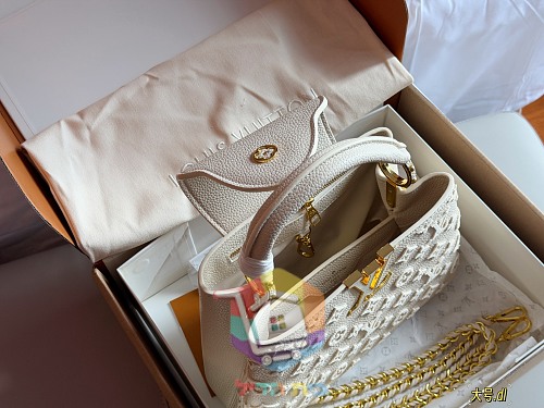 תיק Louis Vuitton Capucines מעור מוטבע בחמישה גוונים 7