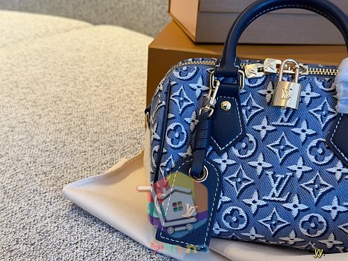 תיק Louis Vuitton Speedy בדנים מונוגרם, 20 ס"מ 5