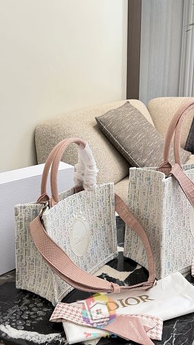 תיק Dior Book Tote ברקמת אוברליק בשני גוונים 15