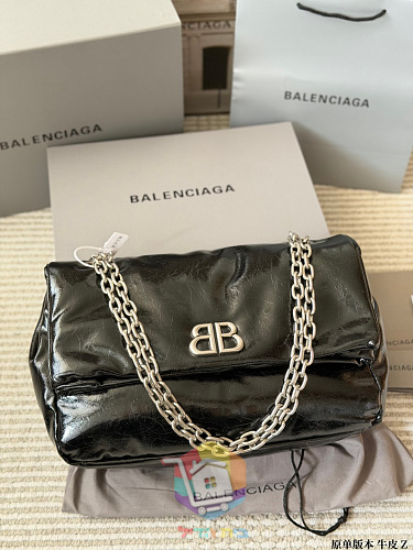 תיק Balenciaga Monaco מעור מבריק בארבעה גוונים 8