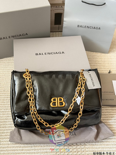 תיק Balenciaga Monaco מעור מבריק בארבעה גוונים 14