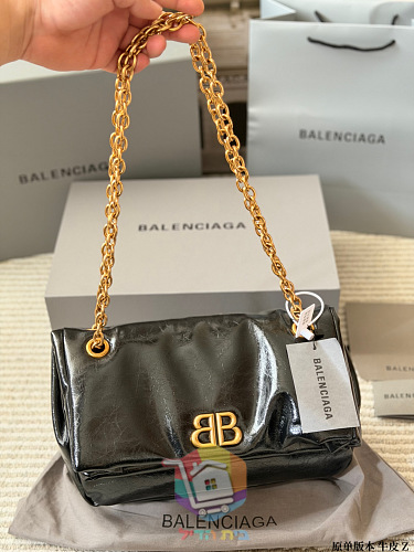 תיק Balenciaga Monaco מעור מבריק בארבעה גוונים 15