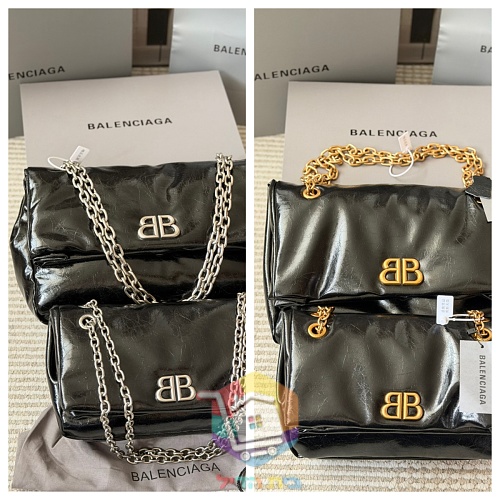 תיק Balenciaga Monaco מעור מבריק בארבעה גוונים 17