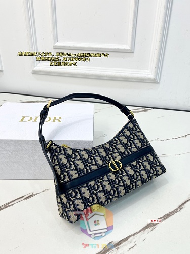 Schultertasche Dior in Halbmondform mit Monogramm
