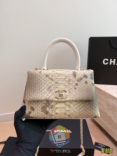 Chanel Coco Handle in Schlangenschuppen-Optik 10