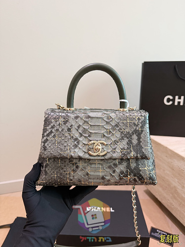 Chanel Coco Handle in Schlangenschuppen-Optik 12