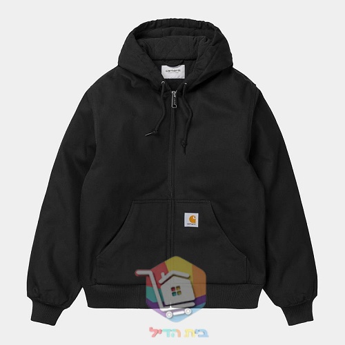 מעיל Carhartt WIP Active Jacket עם ברדס, חום, שחור 7