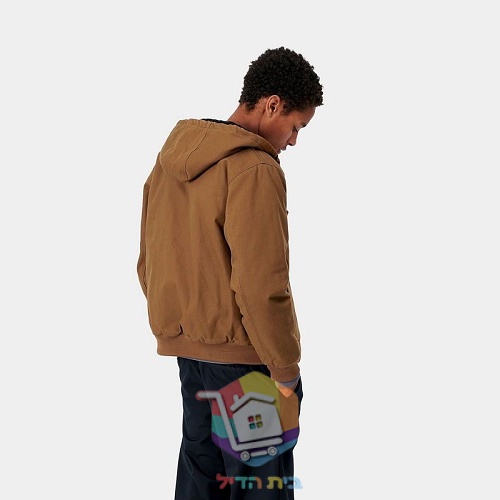 מעיל Carhartt WIP Active Jacket עם ברדס, חום, שחור 12