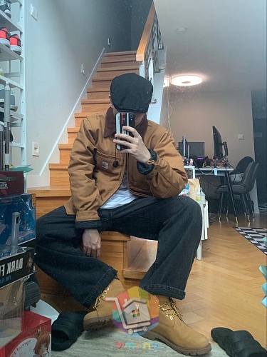 מעיל Carhartt WIP Detroit חום, שחור 3