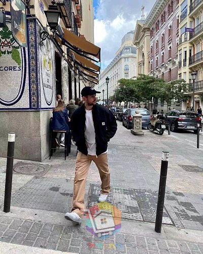מעיל Carhartt WIP Detroit חום, שחור 4