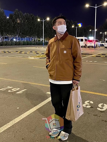 מעיל Carhartt WIP Detroit חום, שחור 7