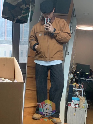 מעיל Carhartt WIP Detroit חום, שחור 8
