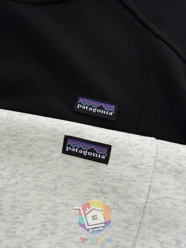 חולצת טי Patagonia עם תווית לוגו, שחור, לבן 2