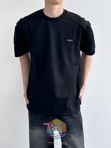 חולצת טי Patagonia עם תווית לוגו, שחור, לבן 14