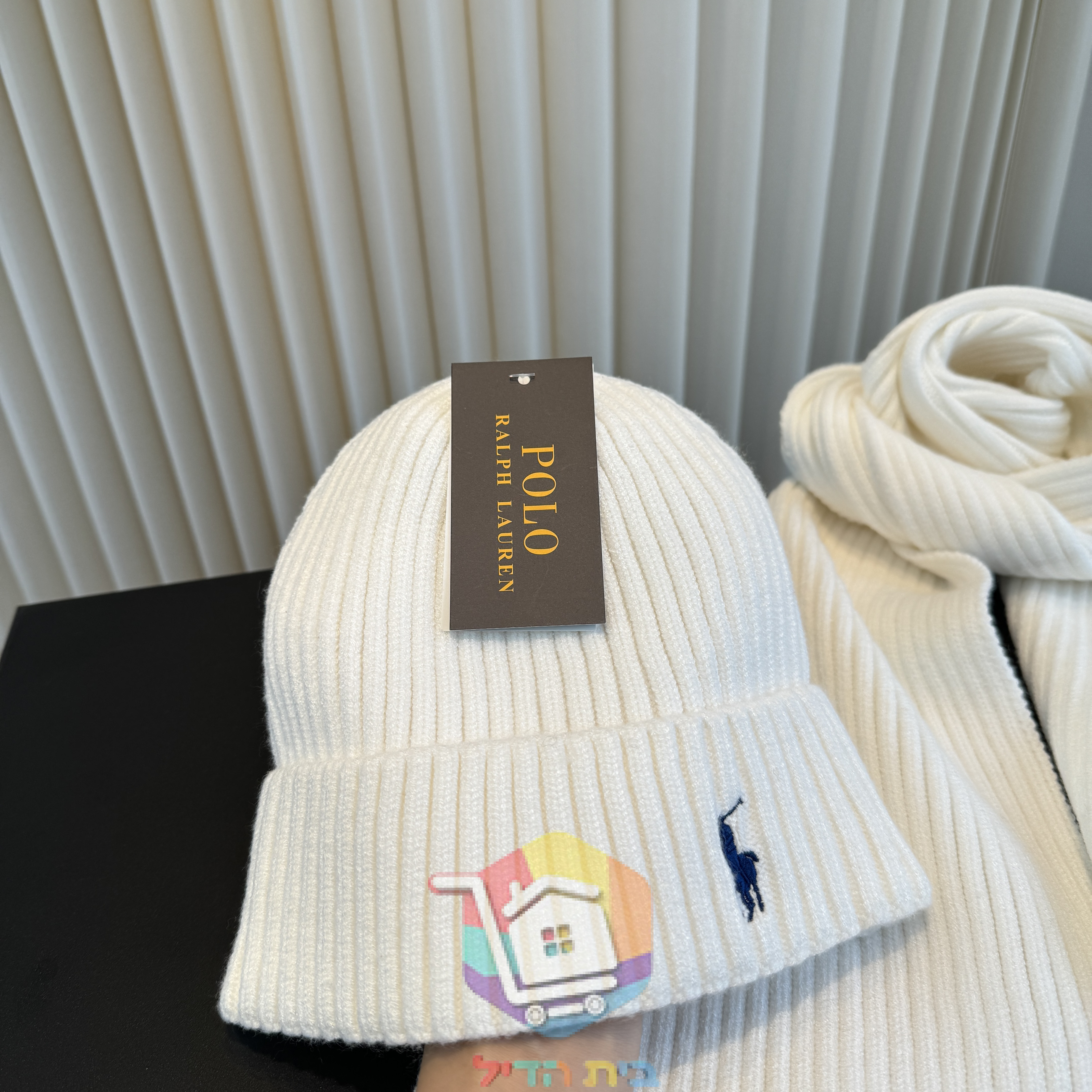 סט כובע וצעיף Polo Ralph Lauren בשבעה גוונים