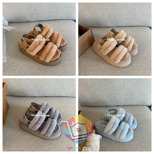 כפכפי UGG Fluff מפרוות כבש בארבעה גוונים 40