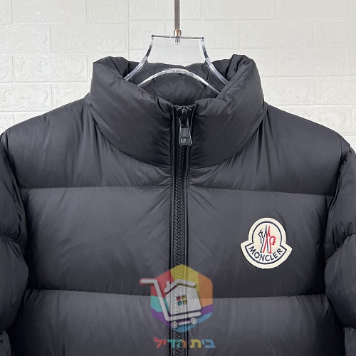 מעיל פוך Moncler עם צווארון עומד, תכלת או שחור, תמונה 4