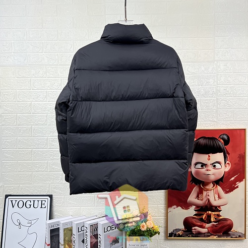 מעיל פוך Moncler עם צווארון עומד, תכלת או שחור, תמונה 6