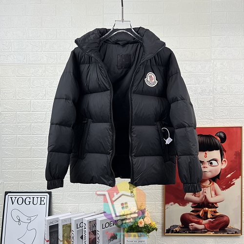 מעיל פוך Moncler עם צווארון עומד, תכלת או שחור, תמונה 7