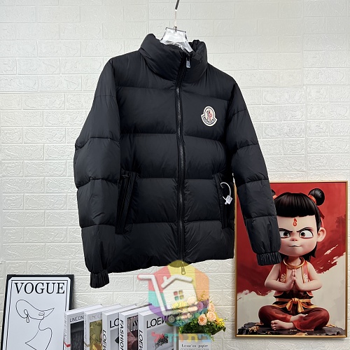 מעיל פוך Moncler עם צווארון עומד, תכלת או שחור, תמונה 8