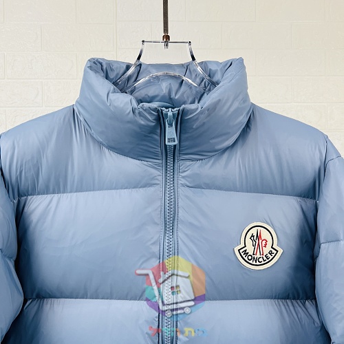 מעיל פוך Moncler עם צווארון עומד, תכלת או שחור, תמונה 13