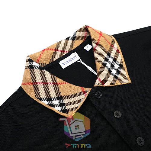 חולצת פולו Burberry עם צווארון משבצות בארבעה גוונים 2