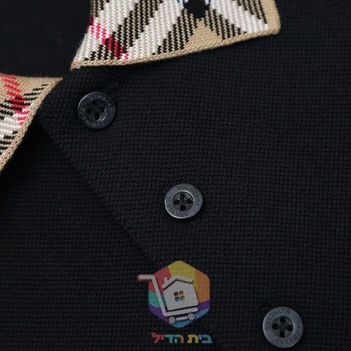 חולצת פולו Burberry עם צווארון משבצות בארבעה גוונים 3